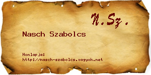 Nasch Szabolcs névjegykártya
